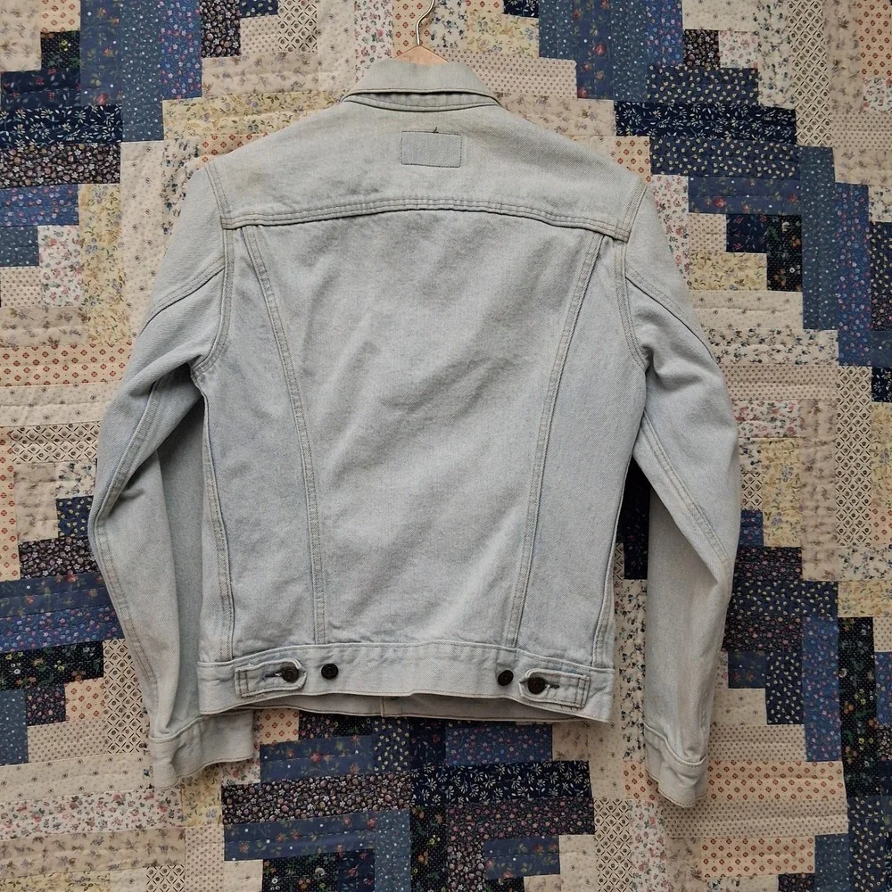 Vintage 1986 Levi Denim Trucker Jacket 38 Small 70506 0214 Light Blue USA Made